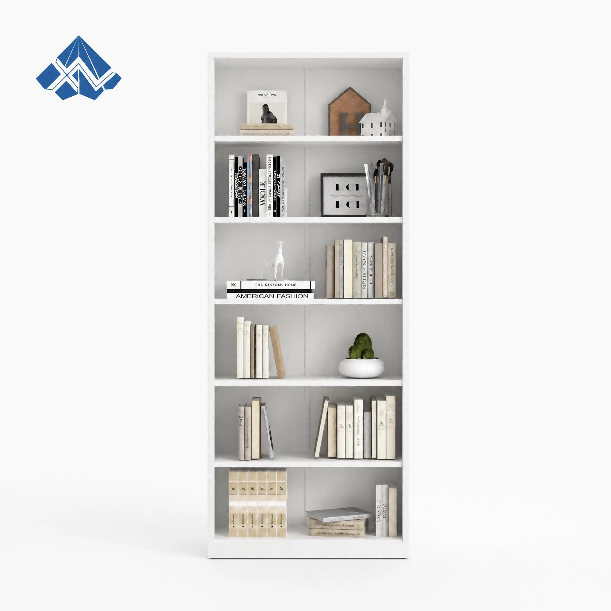 6-Tier Wide Tall Open Bookcase